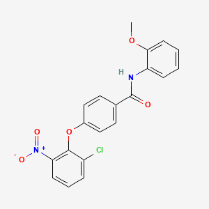 4-(2-chloro-6-nitrophenoxy)-N-(2-methoxyphenyl)benzamide