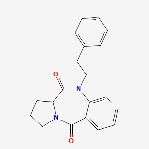 molecular formula C20H20N2O2 B5018365 10-(2-phenylethyl)-2,3-dihydro-1H-pyrrolo[2,1-c][1,4]benzodiazepine-5,11(10H,11aH)-dione 