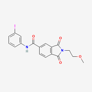 molecular formula C18H15IN2O4 B5018376 N-(3-iodophenyl)-2-(2-methoxyethyl)-1,3-dioxo-5-isoindolinecarboxamide 