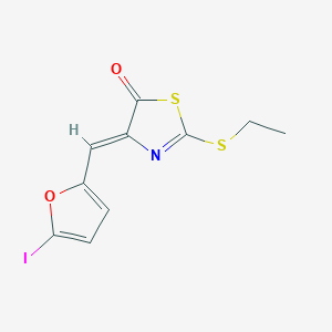 2-(ethylthio)-4-[(5-iodo-2-furyl)methylene]-1,3-thiazol-5(4H)-one