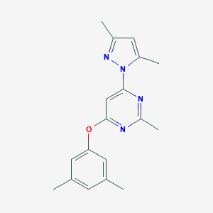 4-(3,5-dimethylphenoxy)-6-(3,5-dimethyl-1H-pyrazol-1-yl)-2-methylpyrimidine