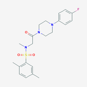 N-{2-[4-(4-fluorophenyl)-1-piperazinyl]-2-oxoethyl}-N,2,5-trimethylbenzenesulfonamide