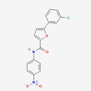 molecular formula C17H11ClN2O4 B5018400 5-(3-chlorophenyl)-N-(4-nitrophenyl)-2-furamide 