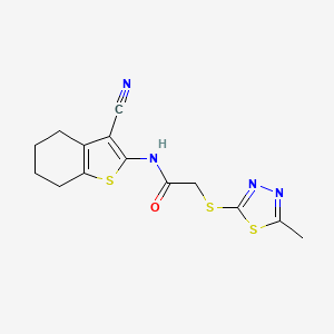 N-(3-cyano-4,5,6,7-tetrahydro-1-benzothien-2-yl)-2-[(5-methyl-1,3,4-thiadiazol-2-yl)thio]acetamide