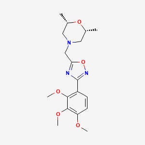 (2R*,6S*)-2,6-dimethyl-4-{[3-(2,3,4-trimethoxyphenyl)-1,2,4-oxadiazol-5-yl]methyl}morpholine