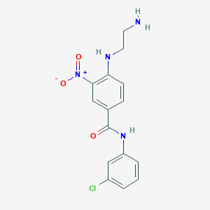 4-[(2-aminoethyl)amino]-N-(3-chlorophenyl)-3-nitrobenzamide