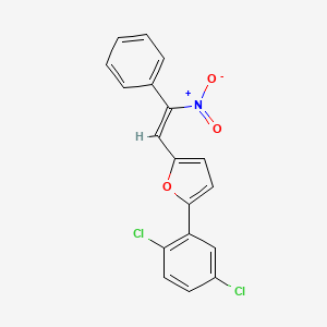 molecular formula C18H11Cl2NO3 B5018454 2-(2,5-dichlorophenyl)-5-(2-nitro-2-phenylvinyl)furan 