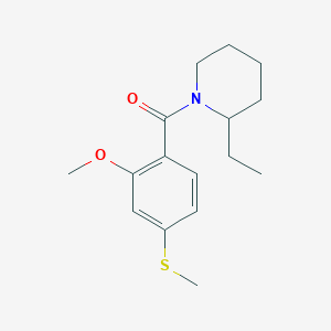 2-ethyl-1-[2-methoxy-4-(methylthio)benzoyl]piperidine