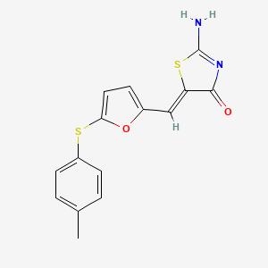 2-imino-5-({5-[(4-methylphenyl)thio]-2-furyl}methylene)-1,3-thiazolidin-4-one