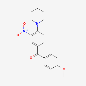 (4-methoxyphenyl)[3-nitro-4-(1-piperidinyl)phenyl]methanone