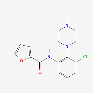 molecular formula C16H18ClN3O2 B5018527 N-[3-chloro-2-(4-methyl-1-piperazinyl)phenyl]-2-furamide 