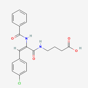 molecular formula C20H19ClN2O4 B5018535 4-{[2-(benzoylamino)-3-(4-chlorophenyl)acryloyl]amino}butanoic acid 