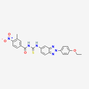 N-({[2-(4-ethoxyphenyl)-2H-1,2,3-benzotriazol-5-yl]amino}carbonothioyl)-3-methyl-4-nitrobenzamide