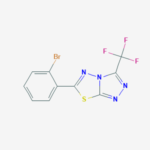 molecular formula C10H4BrF3N4S B501856 6-(2-Bromophenyl)-3-(trifluoromethyl)[1,2,4]triazolo[3,4-b][1,3,4]thiadiazole 