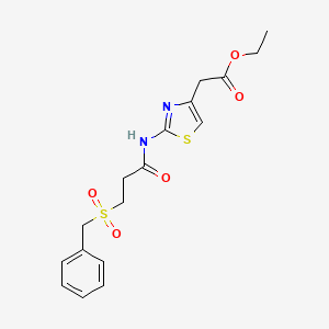 ethyl (2-{[3-(benzylsulfonyl)propanoyl]amino}-1,3-thiazol-4-yl)acetate