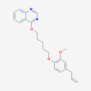 molecular formula C23H26N2O3 B5018570 4-{[5-(4-allyl-2-methoxyphenoxy)pentyl]oxy}quinazoline 