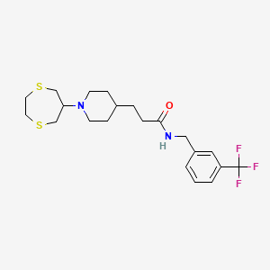 3-[1-(1,4-dithiepan-6-yl)-4-piperidinyl]-N-[3-(trifluoromethyl)benzyl]propanamide