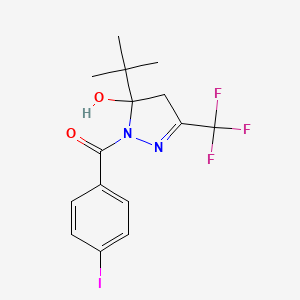 5-tert-butyl-1-(4-iodobenzoyl)-3-(trifluoromethyl)-4,5-dihydro-1H-pyrazol-5-ol