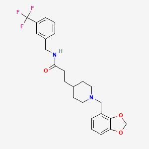 3-[1-(1,3-benzodioxol-4-ylmethyl)-4-piperidinyl]-N-[3-(trifluoromethyl)benzyl]propanamide