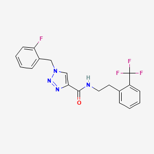 1-(2-fluorobenzyl)-N-{2-[2-(trifluoromethyl)phenyl]ethyl}-1H-1,2,3-triazole-4-carboxamide