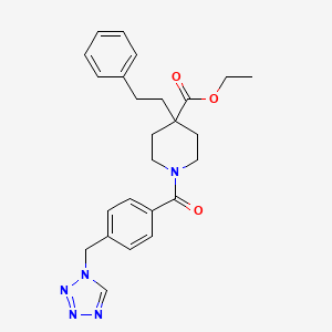 molecular formula C25H29N5O3 B5018597 ethyl 4-(2-phenylethyl)-1-[4-(1H-tetrazol-1-ylmethyl)benzoyl]-4-piperidinecarboxylate 