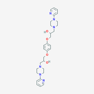 molecular formula C30H40N6O4 B5018599 3,3'-[1,4-phenylenebis(oxy)]bis{1-[4-(2-pyridinyl)-1-piperazinyl]-2-propanol} 