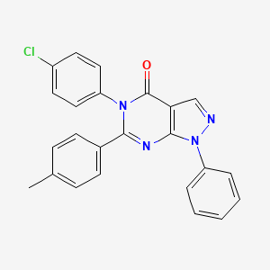 molecular formula C24H17ClN4O B5018618 5-(4-chlorophenyl)-6-(4-methylphenyl)-1-phenyl-1,5-dihydro-4H-pyrazolo[3,4-d]pyrimidin-4-one 