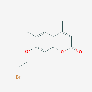 molecular formula C14H15BrO3 B501862 7-(2-bromoethoxy)-6-ethyl-4-methyl-2H-chromen-2-one 