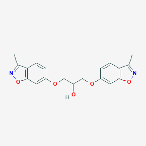 molecular formula C19H18N2O5 B501864 1,3-Bis[(3-methyl-1,2-benzisoxazol-6-yl)oxy]-2-propanol 