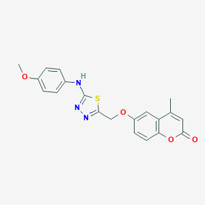 6-{[5-(4-methoxyanilino)-1,3,4-thiadiazol-2-yl]methoxy}-4-methyl-2H-chromen-2-one