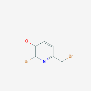 molecular formula C7H7Br2NO B501869 Pyridine, 2-bromo-6-(bromomethyl)-3-methoxy- CAS No. 944702-73-2