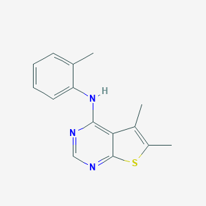 N-(5,6-dimethylthieno[2,3-d]pyrimidin-4-yl)-N-(2-methylphenyl)amine