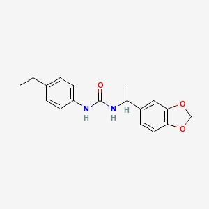 molecular formula C18H20N2O3 B5018762 N-[1-(1,3-benzodioxol-5-yl)ethyl]-N'-(4-ethylphenyl)urea 