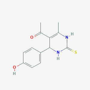 molecular formula C13H14N2O2S B5018778 1-[4-(4-hydroxyphenyl)-6-methyl-2-thioxo-1,2,3,4-tetrahydro-5-pyrimidinyl]ethanone 