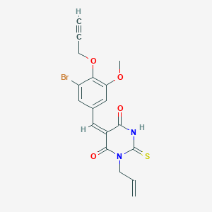 1-allyl-5-[3-bromo-5-methoxy-4-(2-propyn-1-yloxy)benzylidene]-2-thioxodihydro-4,6(1H,5H)-pyrimidinedione