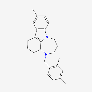 4-(2,4-dimethylbenzyl)-11-methyl-1,2,3,3a,4,5,6,7-octahydro[1,4]diazepino[3,2,1-jk]carbazole