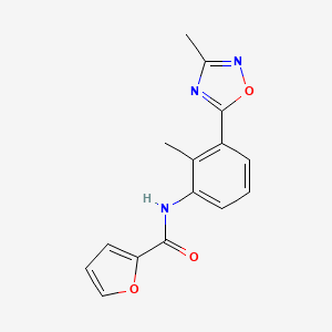 molecular formula C15H13N3O3 B5018850 N-[2-methyl-3-(3-methyl-1,2,4-oxadiazol-5-yl)phenyl]-2-furamide 