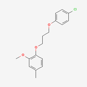 molecular formula C17H19ClO3 B5018857 1-[3-(4-chlorophenoxy)propoxy]-2-methoxy-4-methylbenzene 