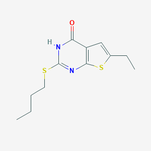 2-(butylsulfanyl)-6-ethylthieno[2,3-d]pyrimidin-4(3H)-one