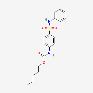 molecular formula C18H22N2O4S B5018885 pentyl [4-(anilinosulfonyl)phenyl]carbamate 