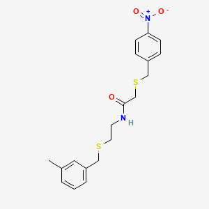 N-{2-[(3-methylbenzyl)thio]ethyl}-2-[(4-nitrobenzyl)thio]acetamide