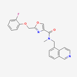 molecular formula C22H18FN3O3 B5018901 2-[(2-fluorophenoxy)methyl]-N-(5-isoquinolinylmethyl)-N-methyl-1,3-oxazole-4-carboxamide 