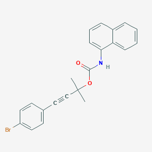 molecular formula C22H18BrNO2 B5018902 3-(4-bromophenyl)-1,1-dimethyl-2-propyn-1-yl 1-naphthylcarbamate 