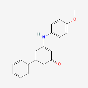 molecular formula C19H19NO2 B5018928 3-[(4-methoxyphenyl)amino]-5-phenyl-2-cyclohexen-1-one 