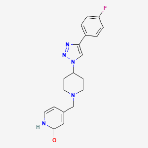 molecular formula C19H20FN5O B5018935 4-({4-[4-(4-fluorophenyl)-1H-1,2,3-triazol-1-yl]-1-piperidinyl}methyl)-2-pyridinol bis(trifluoroacetate) (salt) 