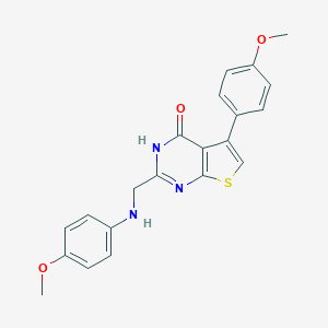2-[(4-methoxyanilino)methyl]-5-(4-methoxyphenyl)thieno[2,3-d]pyrimidin-4(3H)-one
