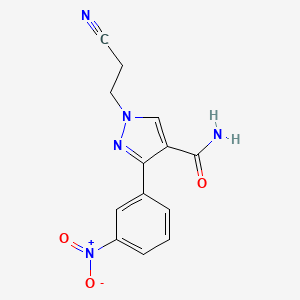 1-(2-cyanoethyl)-3-(3-nitrophenyl)-1H-pyrazole-4-carboxamide