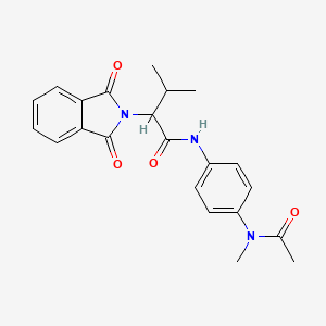 molecular formula C22H23N3O4 B5018961 N-{4-[acetyl(methyl)amino]phenyl}-2-(1,3-dioxo-1,3-dihydro-2H-isoindol-2-yl)-3-methylbutanamide 