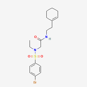 N~2~-[(4-bromophenyl)sulfonyl]-N~1~-[2-(1-cyclohexen-1-yl)ethyl]-N~2~-ethylglycinamide