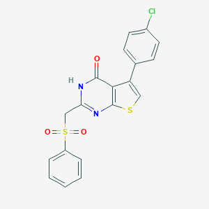 5-(4-chlorophenyl)-2-[(phenylsulfonyl)methyl]thieno[2,3-d]pyrimidin-4(3H)-one